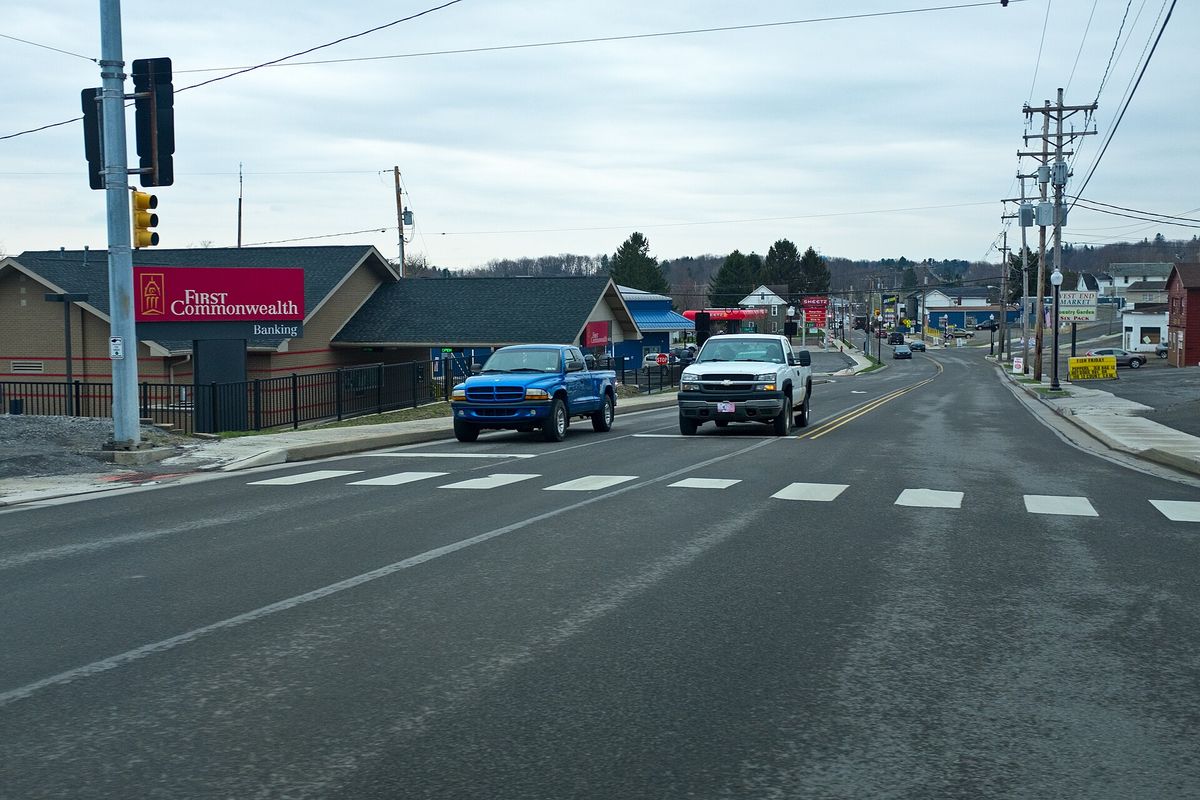 Street view in Ebensburg, PA
